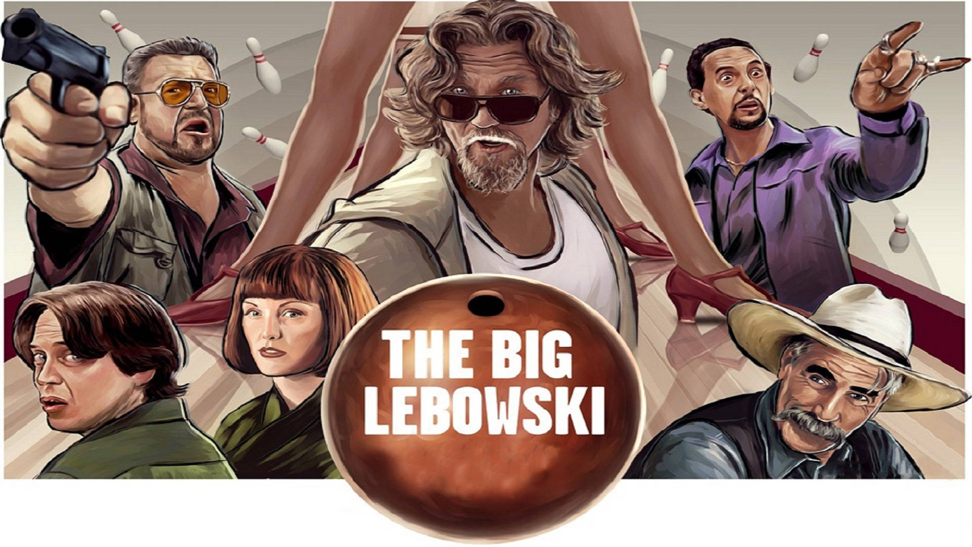 The Dude From The Big Lebowski Movie Illustration Art