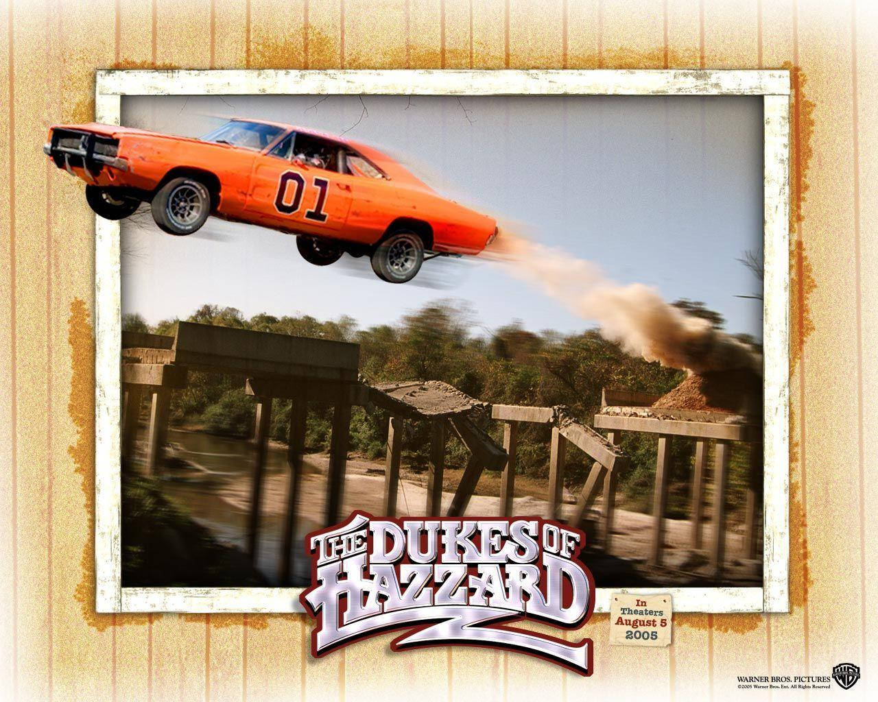 The Duke Boys In Action - Dukes Of Hazzard Classic Car Jump Background