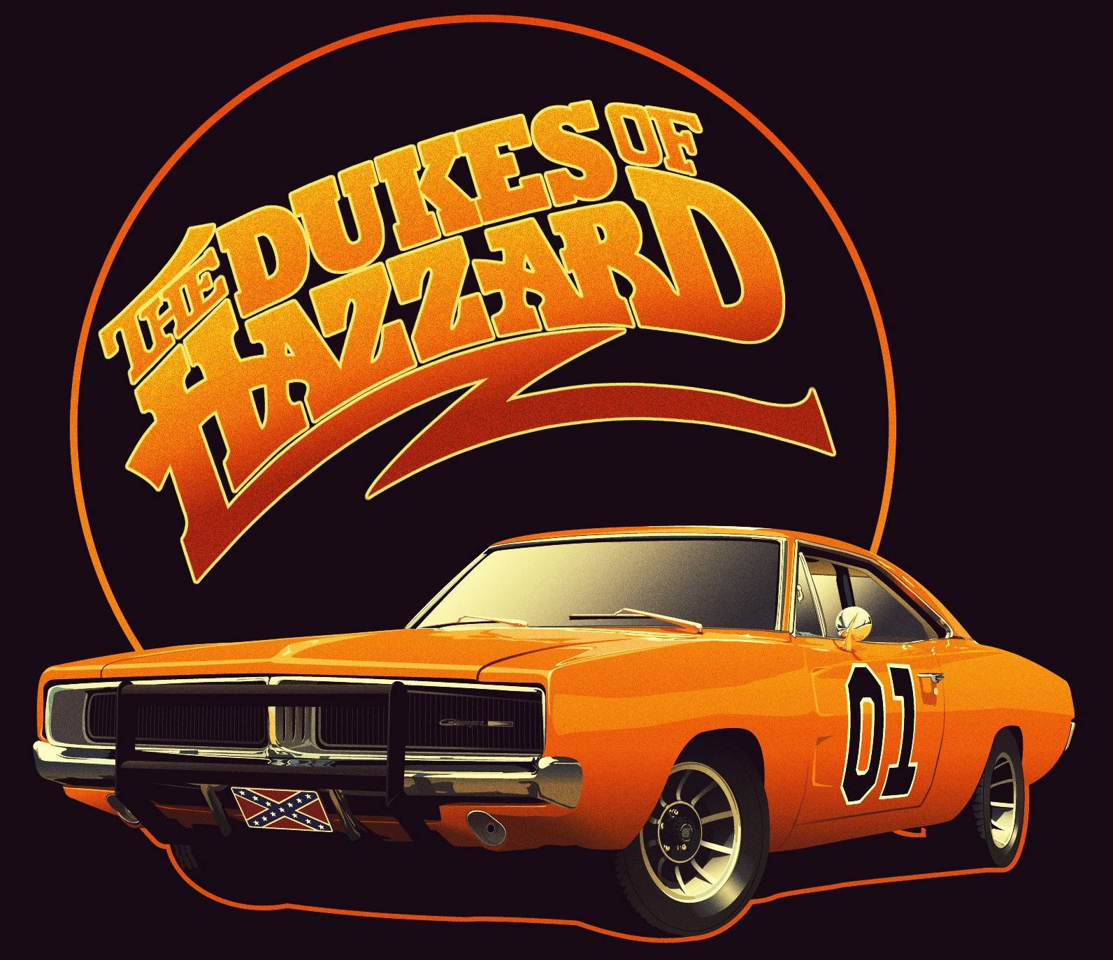 The Dukes Of Hazard - T-shirt Background