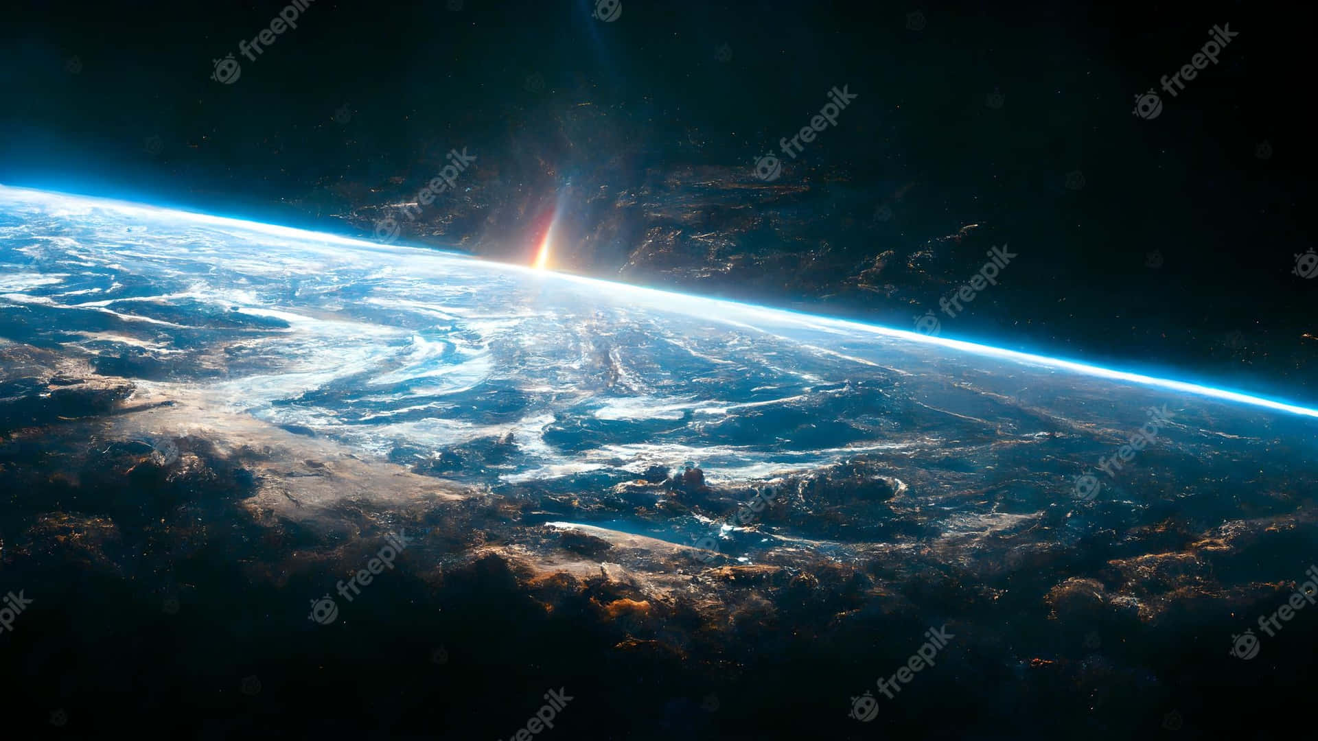 The Earth From The View Of Outer Space Background
