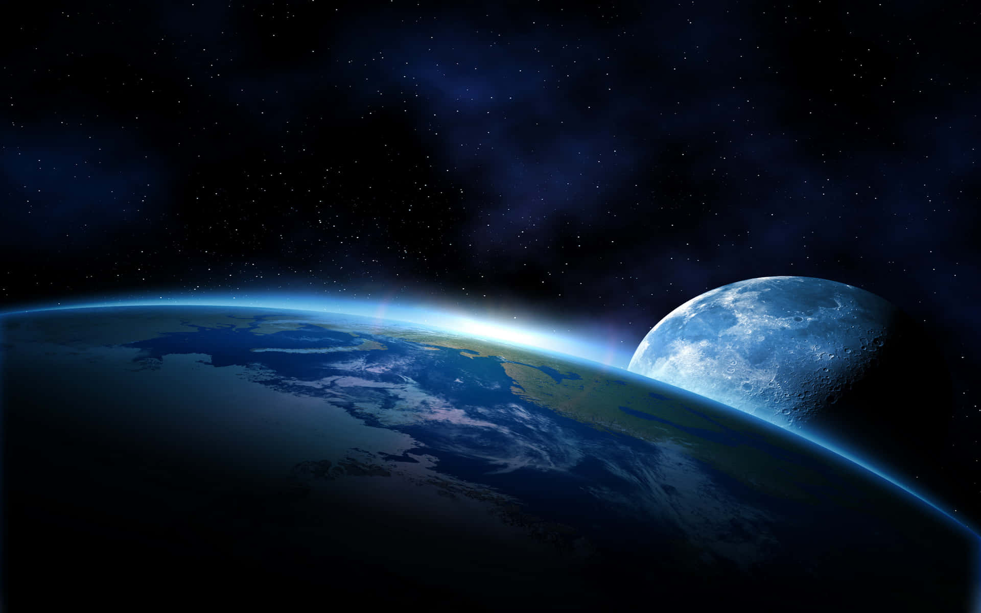 The Earth Seen From Outer Space Background