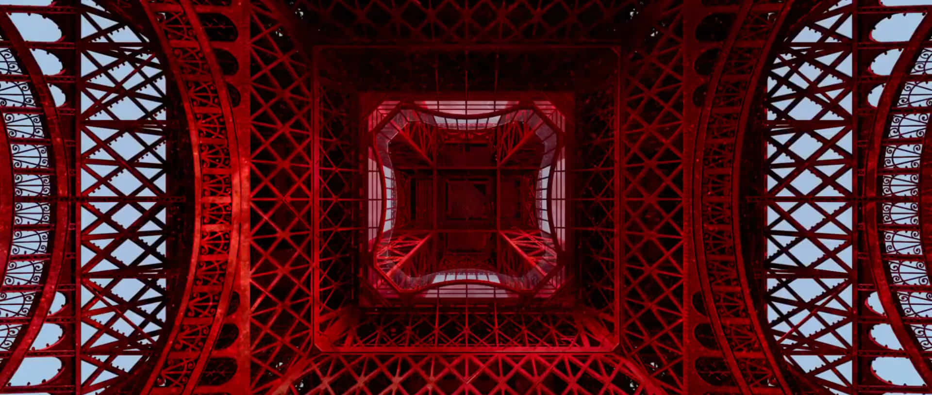 The Eiffel Tower From The Inside Background