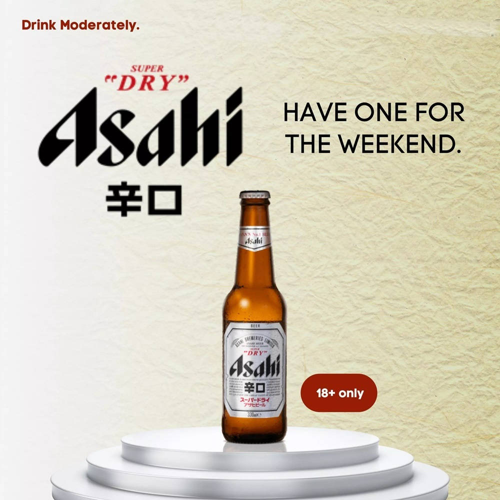 The Elite Taste Of Asahi Super Dry Background