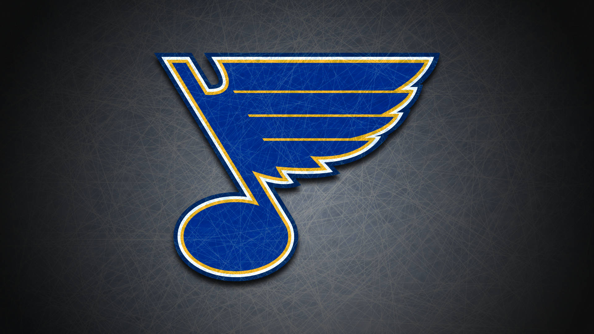 The Emblematic Logo Of The St. Louis Blues With A Textured Scratch Effect.