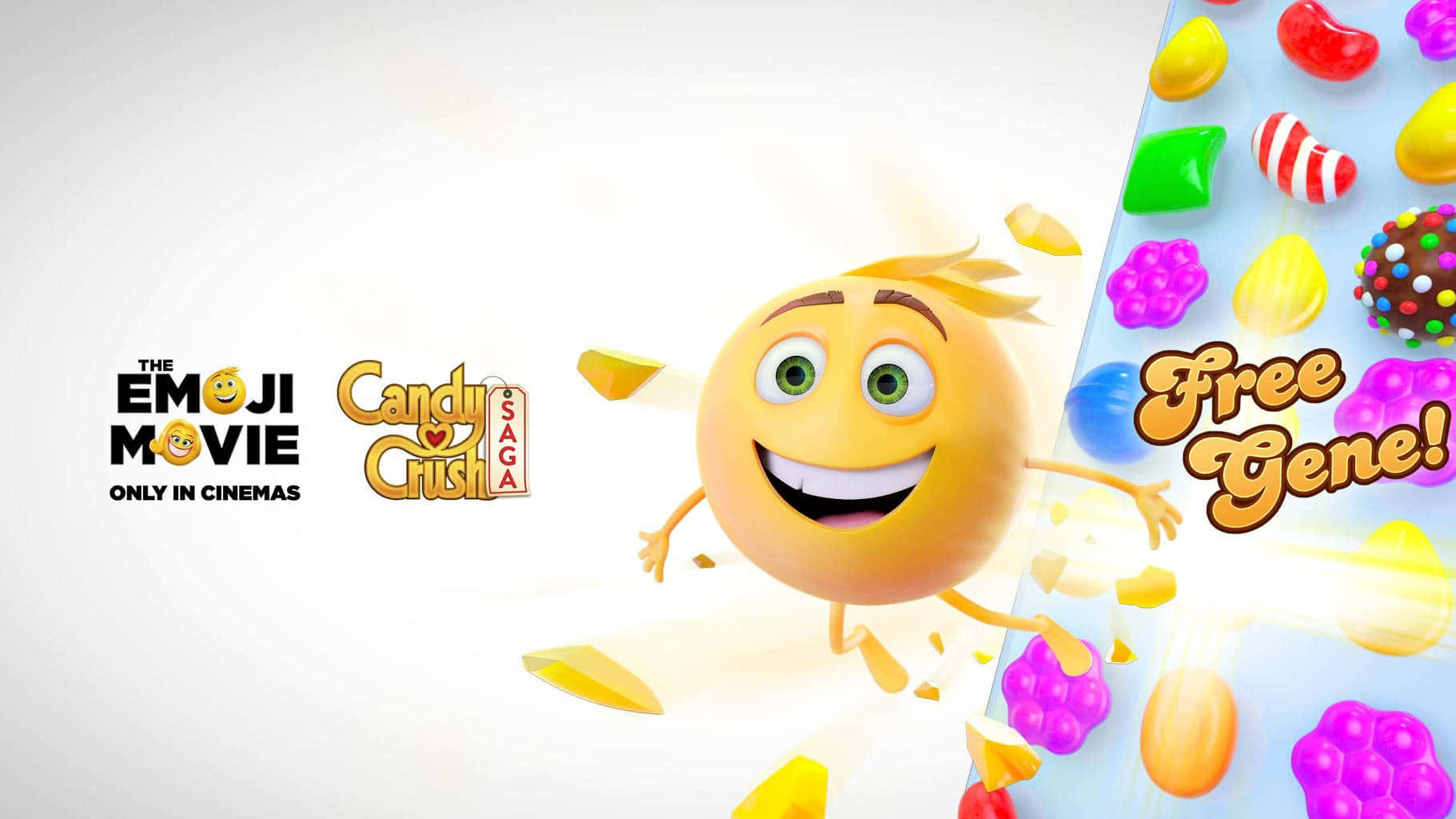 The Emoji Movie Joins With Candy Crush Saga Background