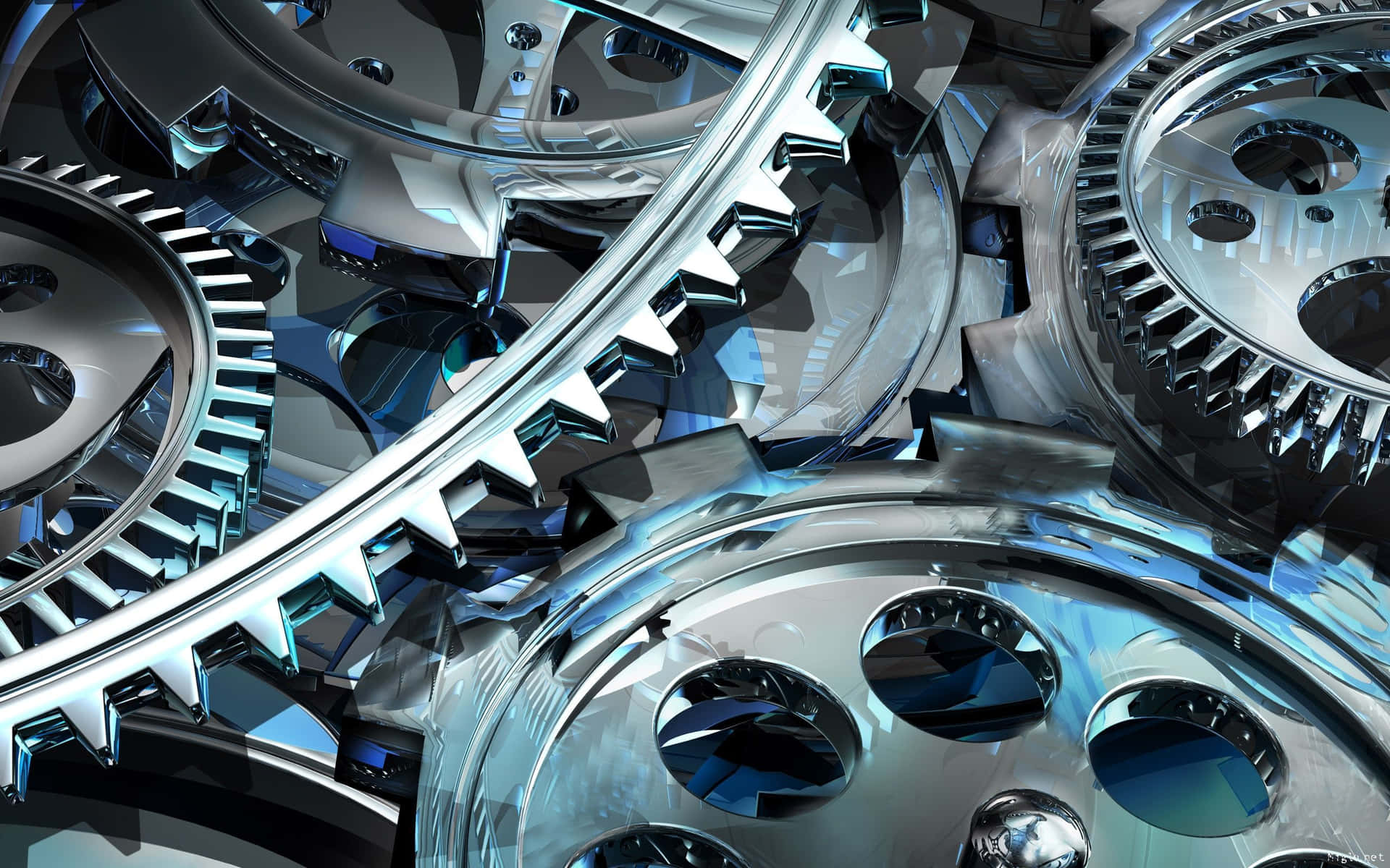 The Engine Of Industry - Close-up View Of Gear Mechanisms Background