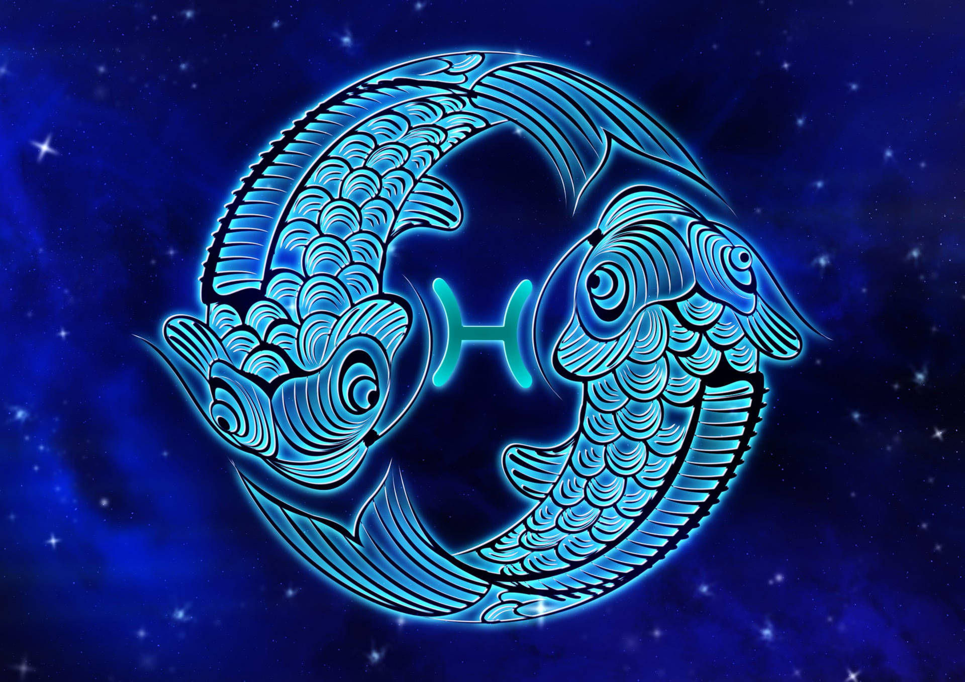 The Enigmatic Pisces - Constellation Of The Zodiac Background