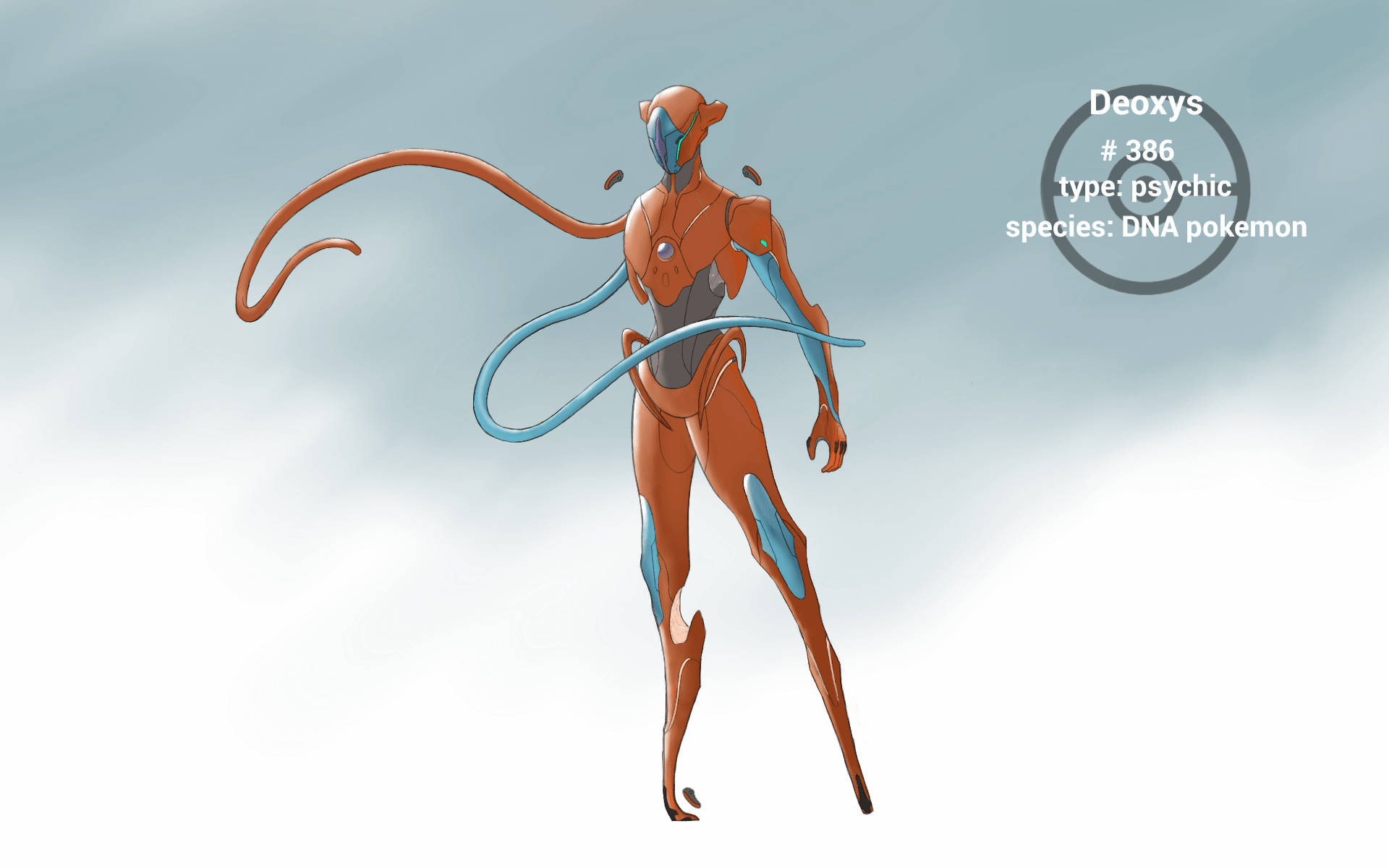 The Enigmatic Powerhouse - Deoxys Pokemon Fanart Background