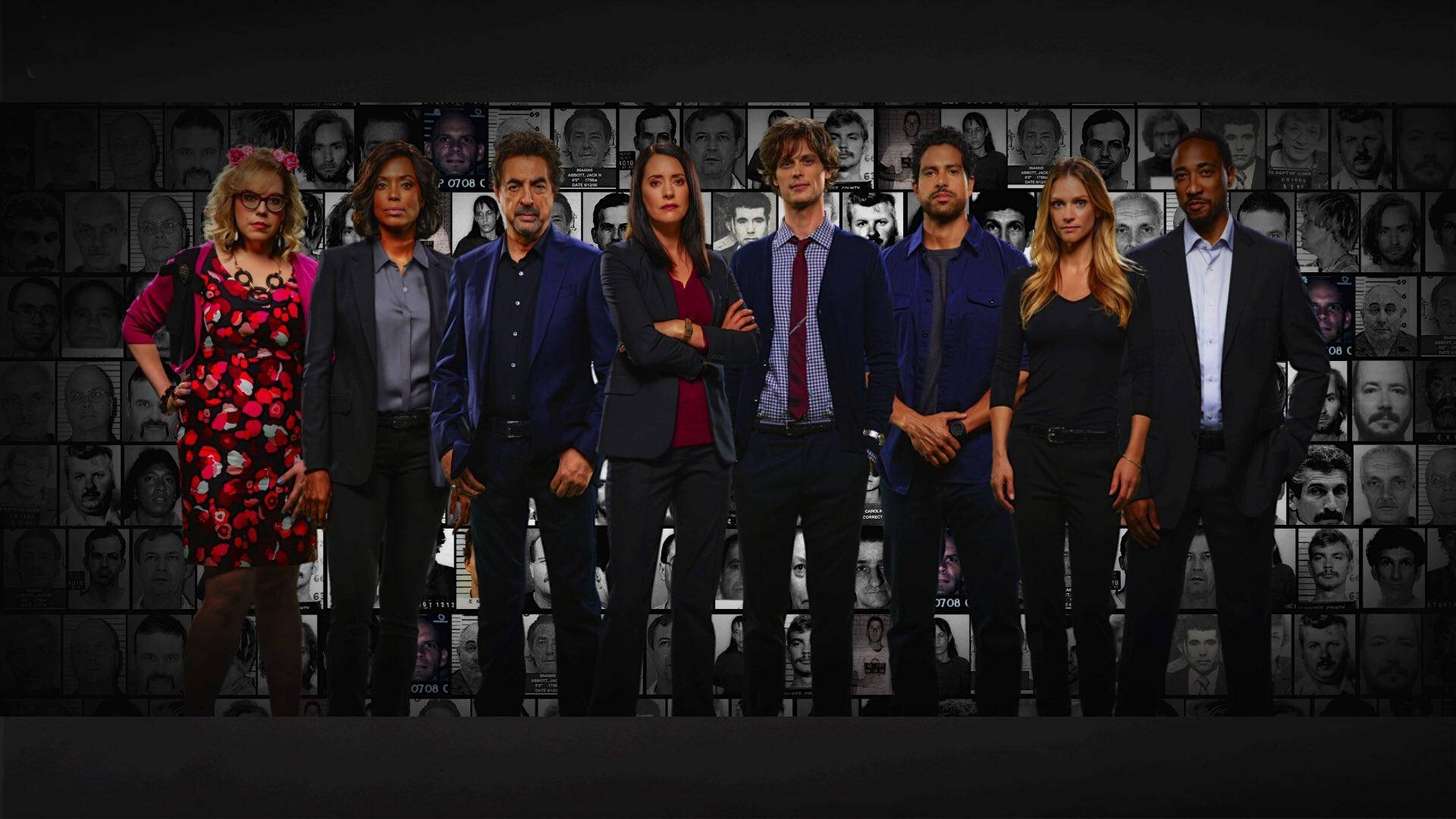 The Ensemble Cast Of Criminal Minds Season 14 In Action. Background