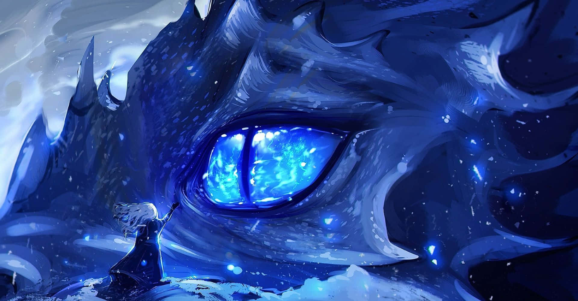 “the Epic Dragon Stands Defiantly Against All Odds” Background