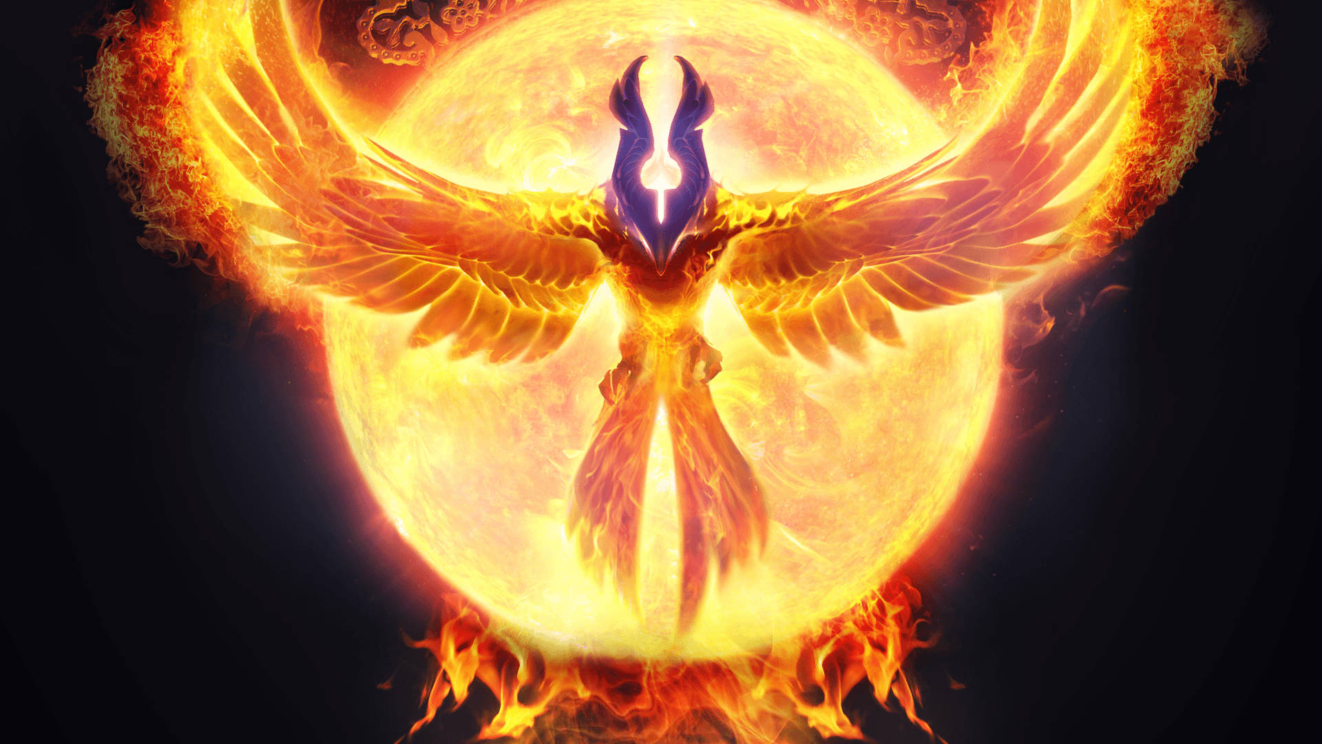 The Epic Hero Of Phoenix From Dota 2 Background