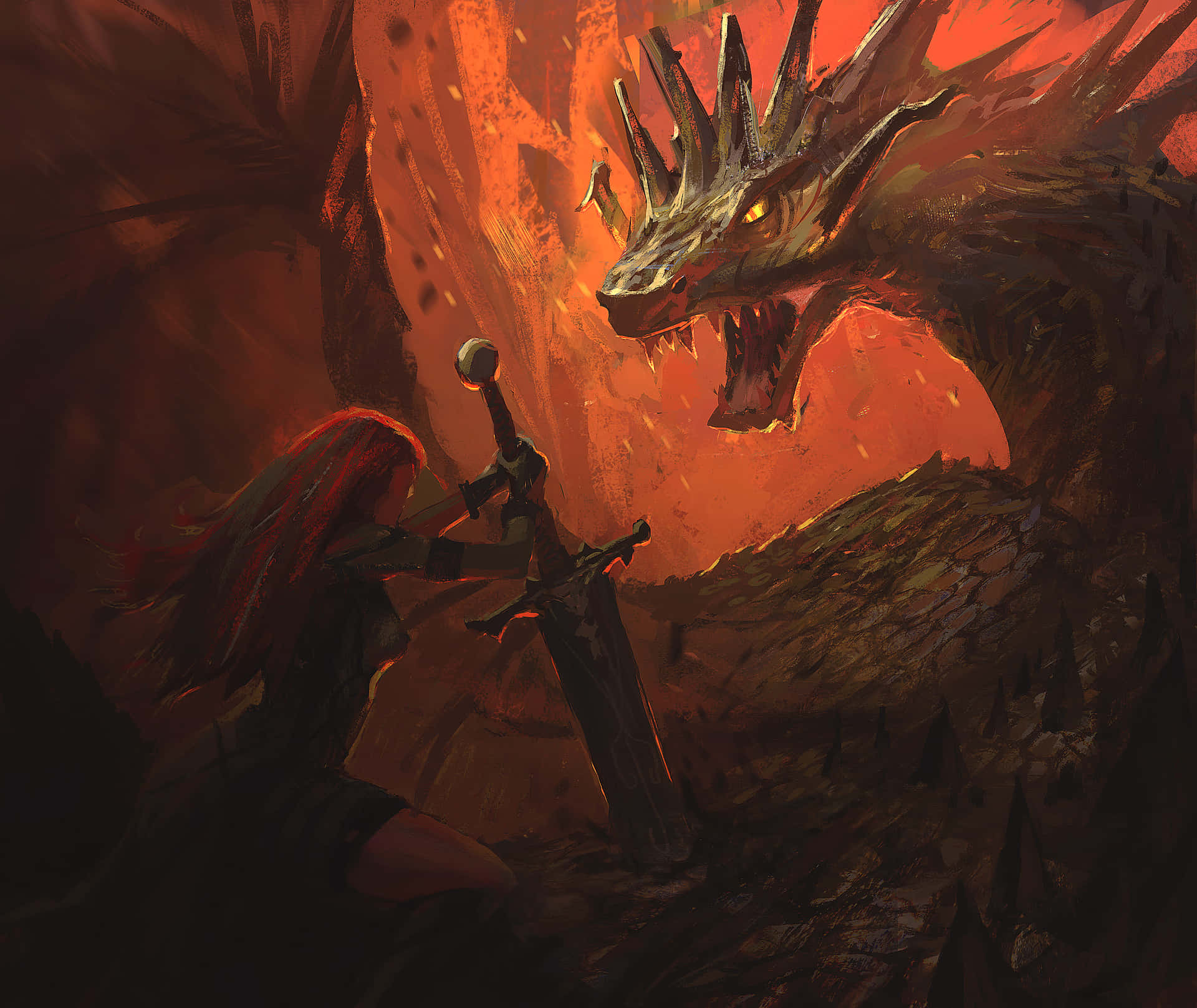 The Epic Mythical Dragon Background