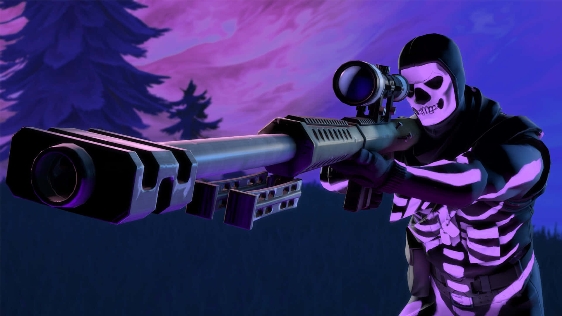 The Epic Purple Skull Trooper Background