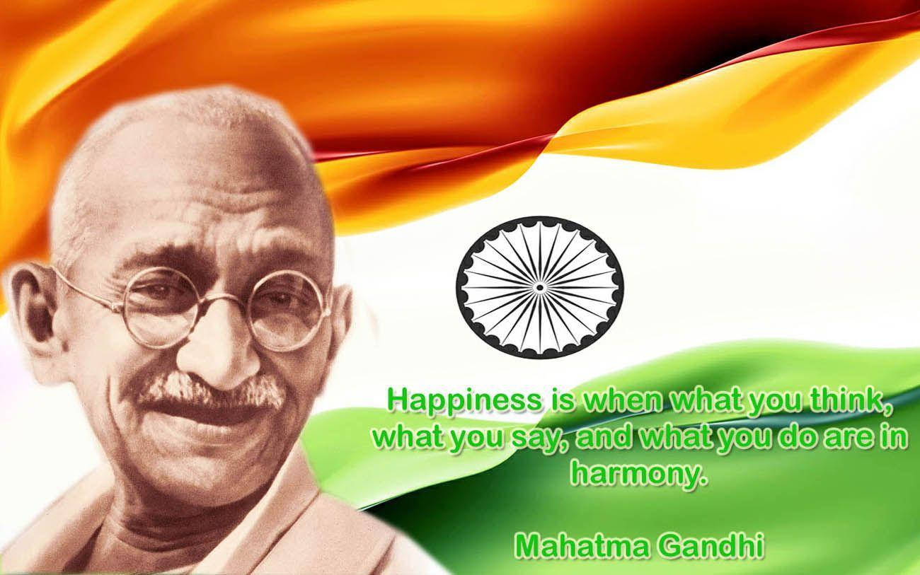 The Essence Of Peace - A Portrait Of Mahatma Gandhi Background