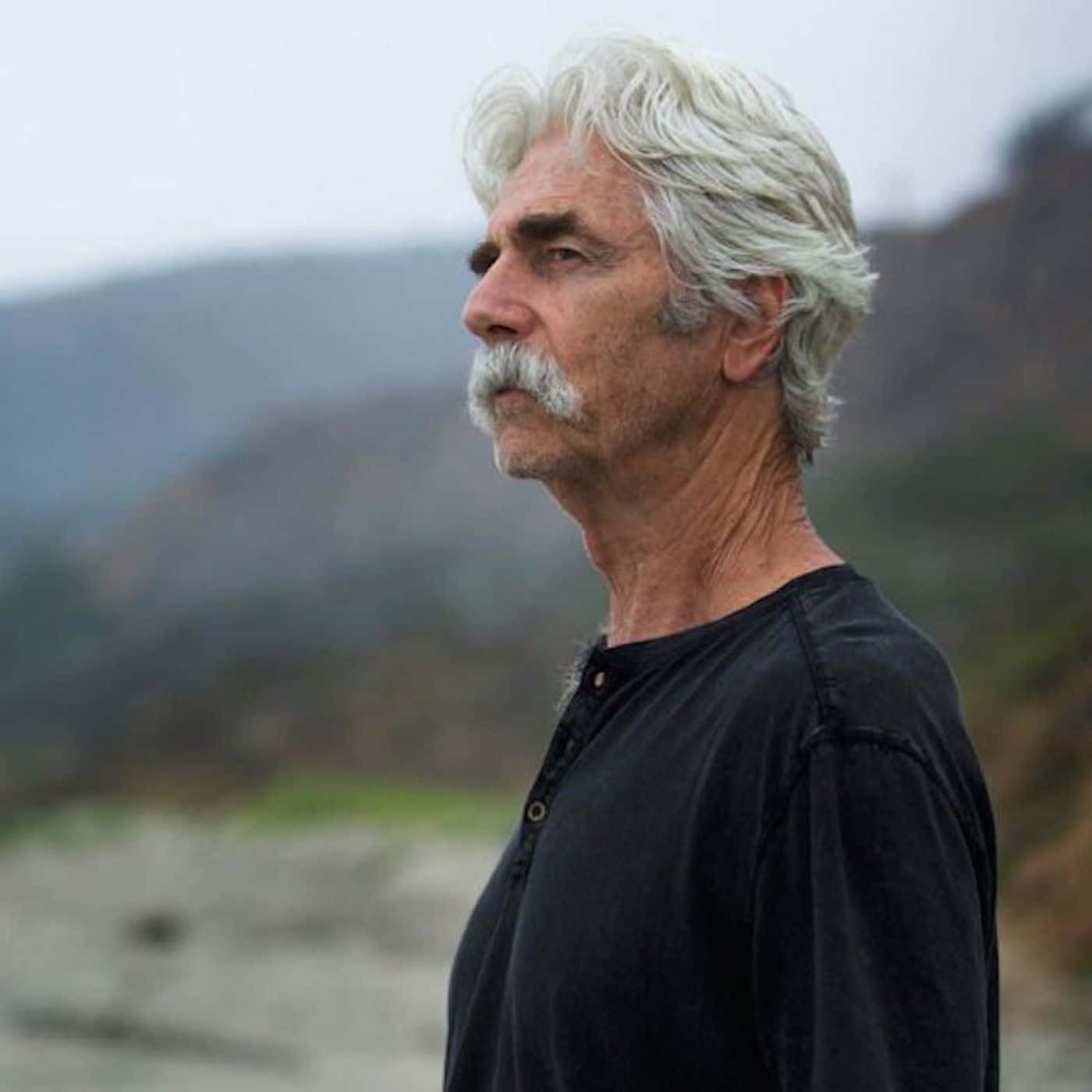The Esteemed Hollywood Actor, Sam Elliott, Captured In An Outdoor Photoshoot. Background