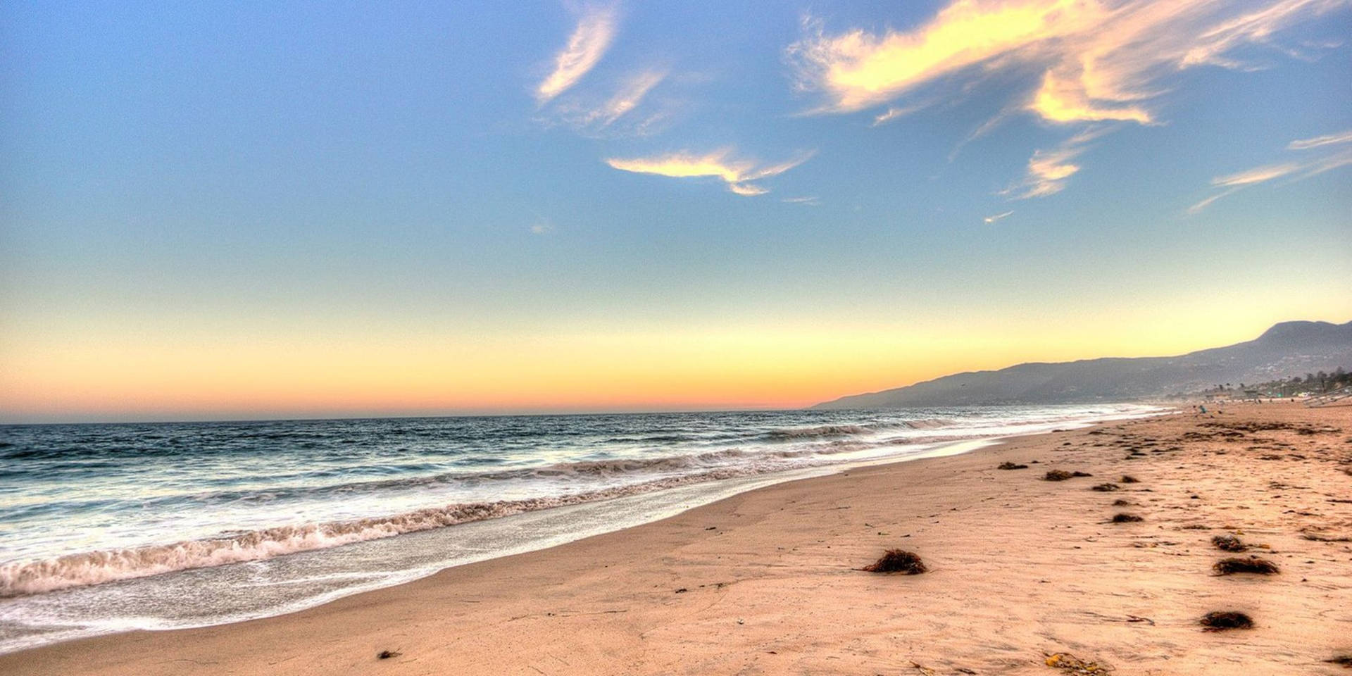 “the Evening Sunsets Of Malibu, California” Background