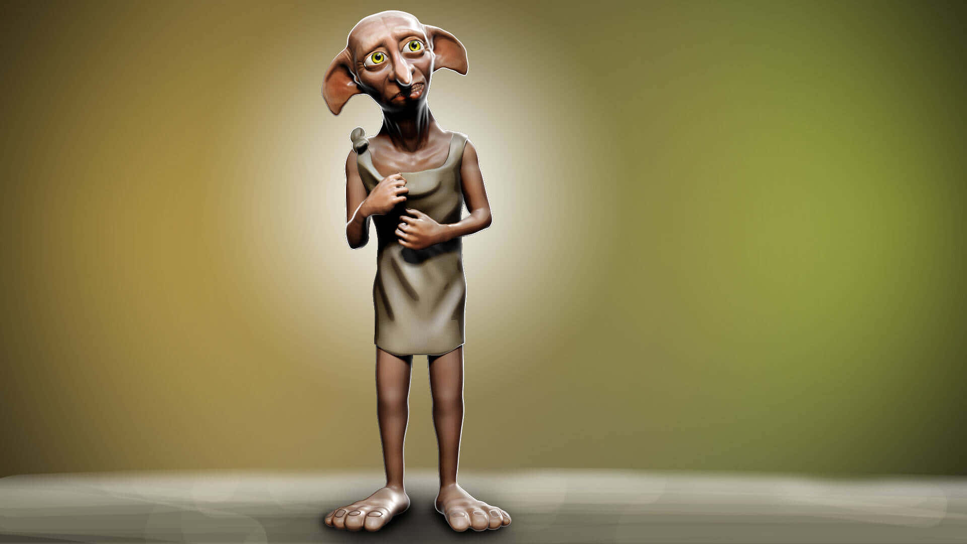 The Ever Loyal Dobby, The House Elf Of Harry Potter Fame. Background