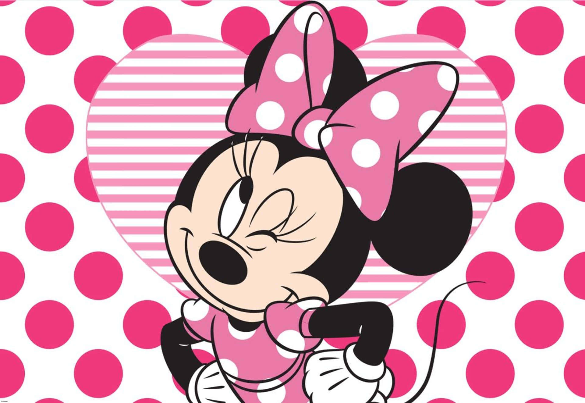 The Ever So Stylish Minnie Mouse In Her Pink Outfit. Background