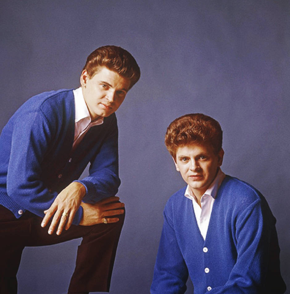 The Everly Brothers In A 1959 Studio Photoshoot Background