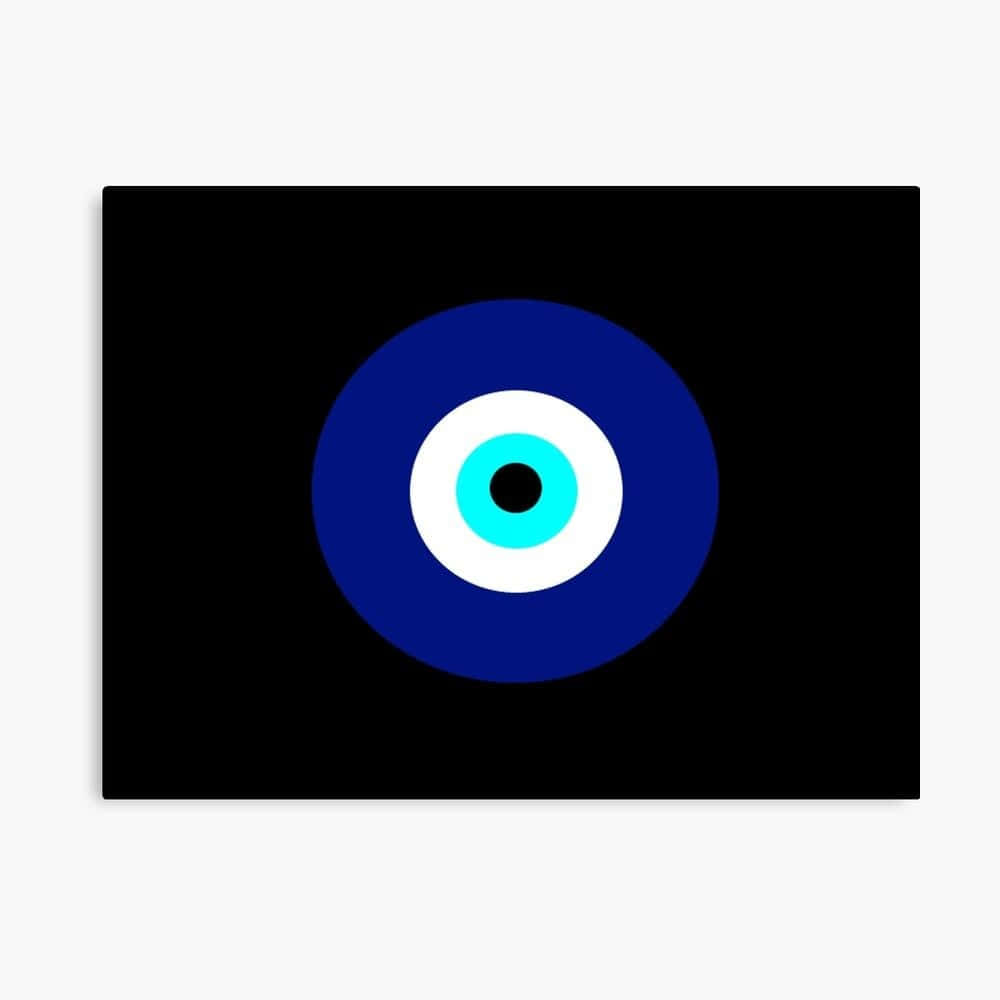 The Evil Eye On A Black Background Canvas Print Background