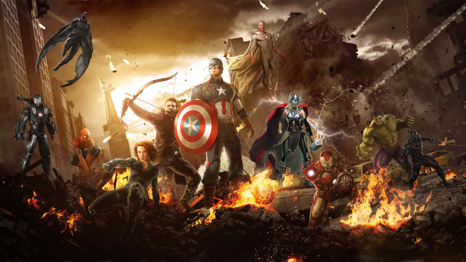 The Excitement And Action Of Marvel Movies Background