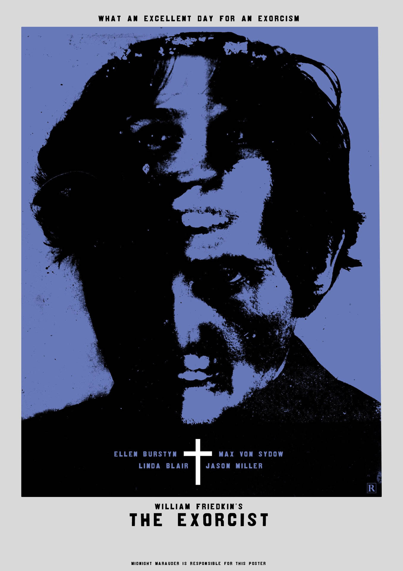 The Exorcist Black And Purple Movie Poster