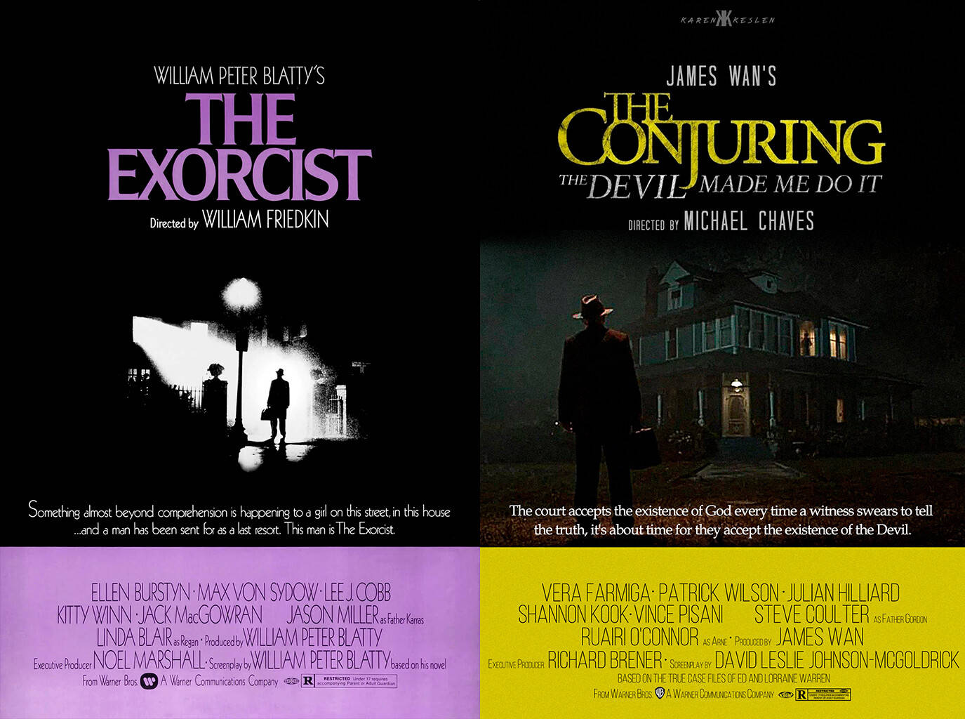 The Exorcist The Conjuring Movie Posters