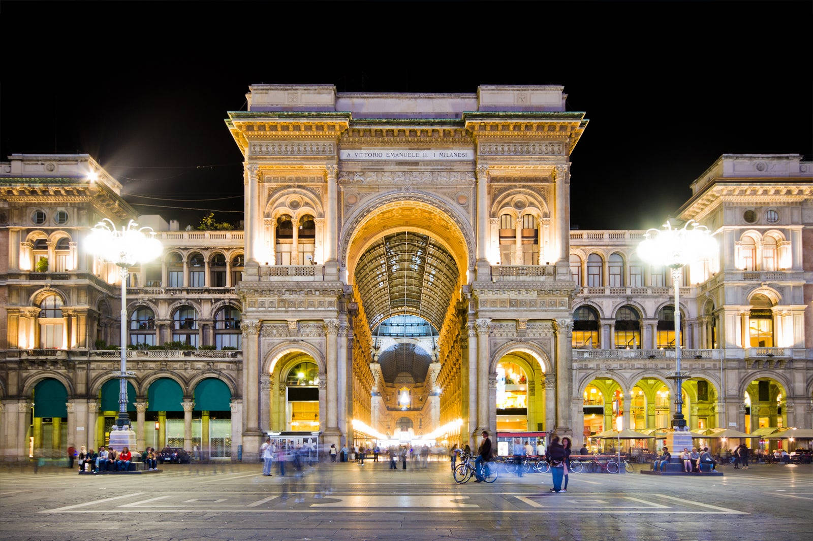 The Exterior Of Galleria Vittorio Emanuele Ii In Milan