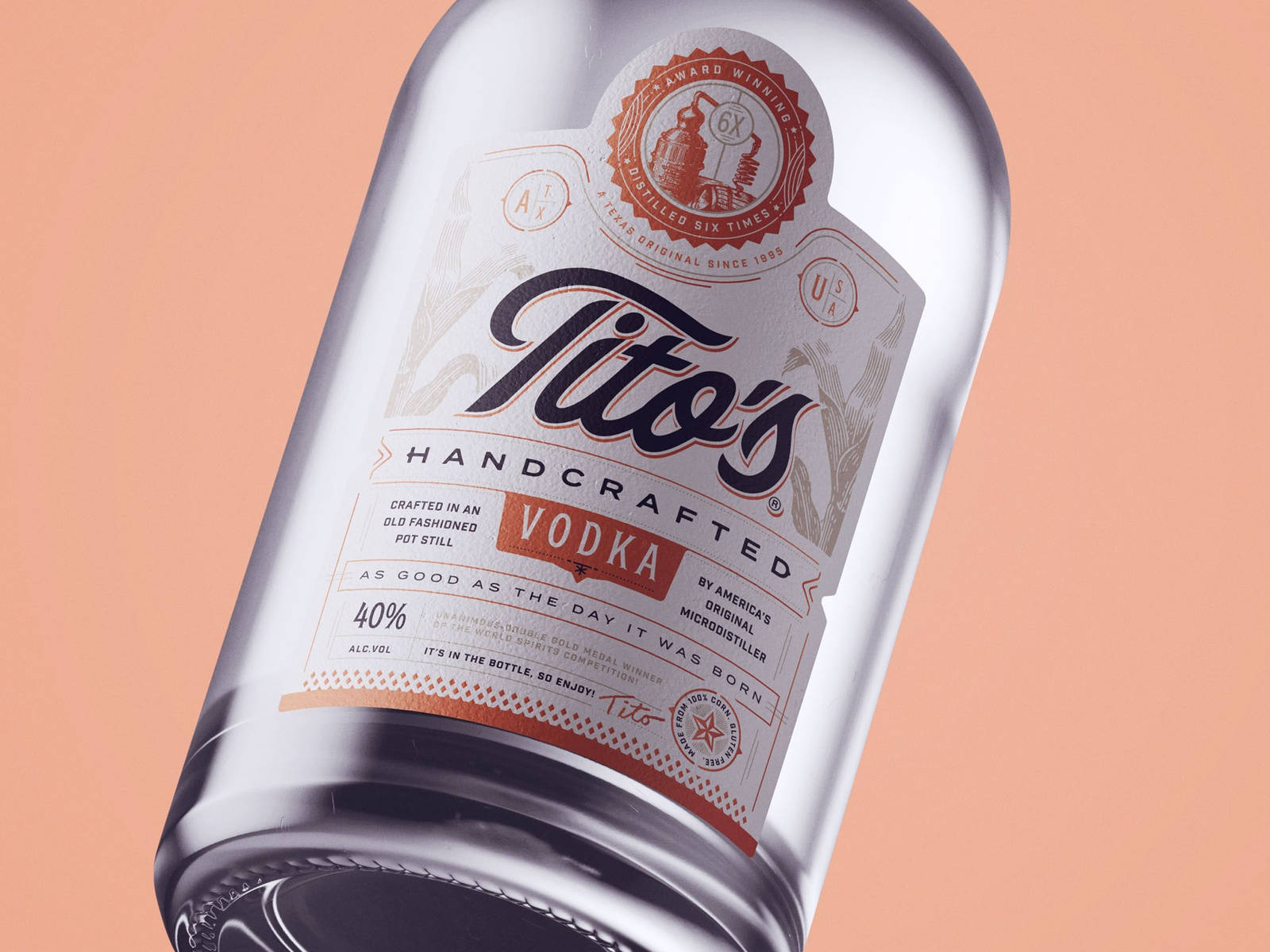 The Eye-catching New Look Of Tito's Handmade Vodka Background