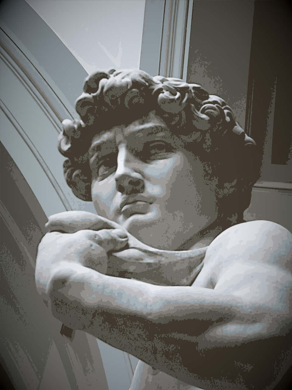 The Face Of David By Michelangelo Background