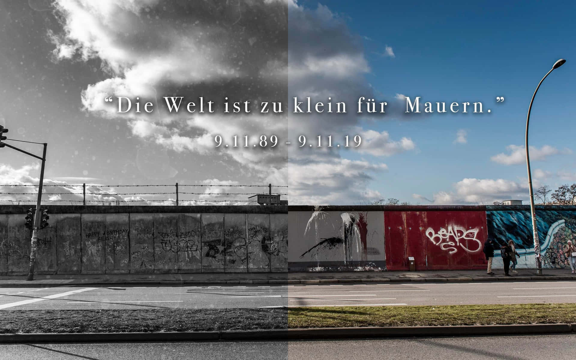 The Fall Of The Berlin Wall 30th Anniversary Poster Background