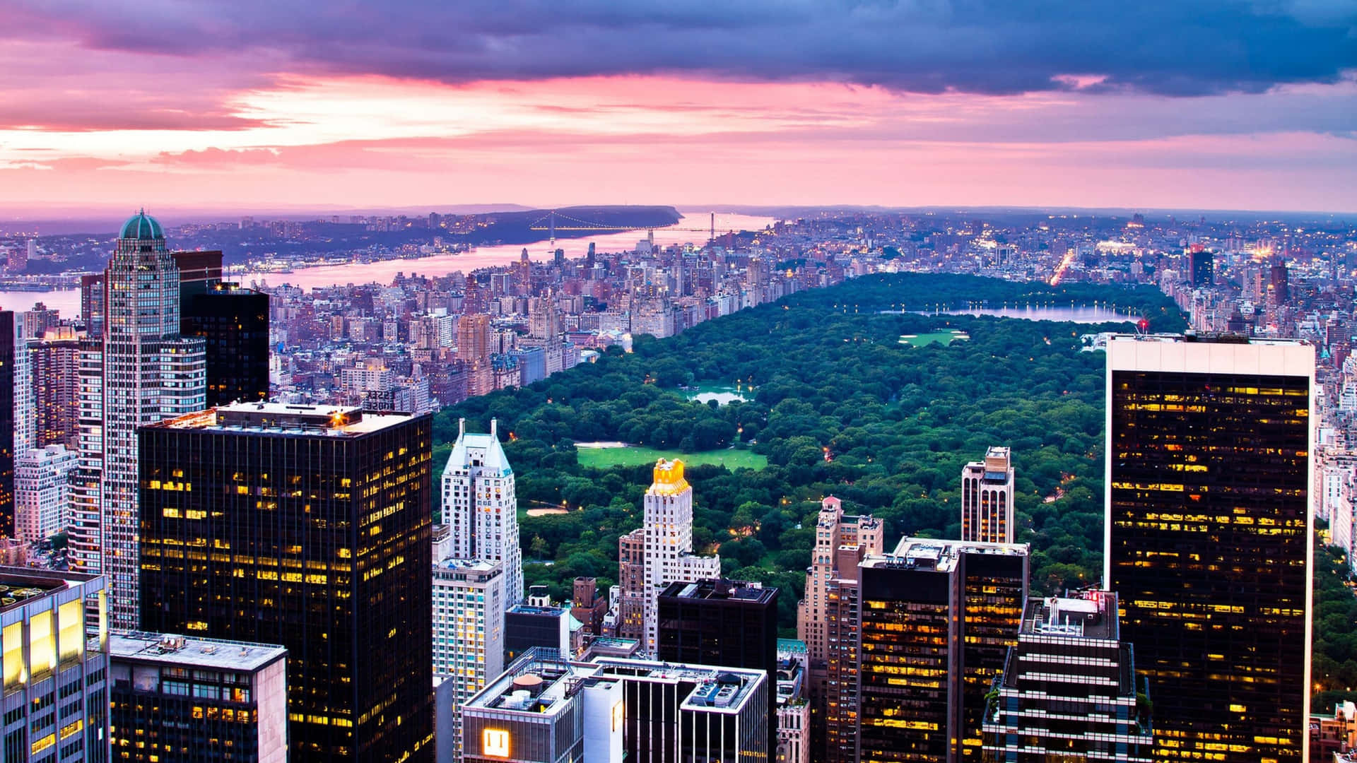 The Famous Skyline Of New York City Background