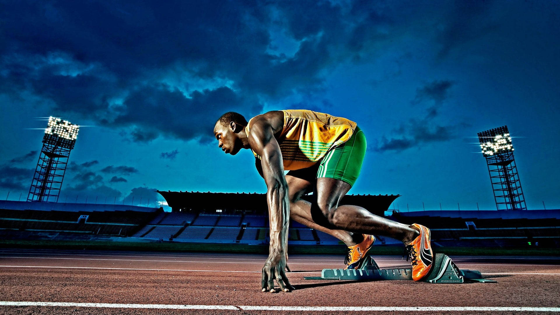 The Fastest Man Alive, Usain Bolt, Wins Yet Another Olympic Race Background