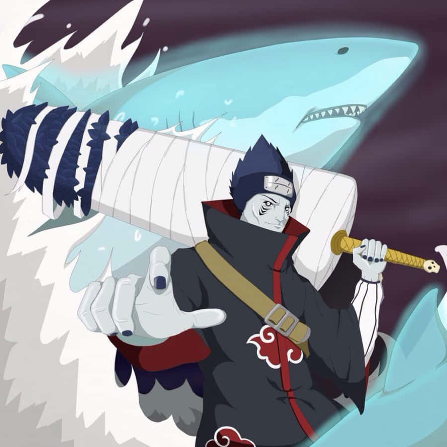 The Fearsome Kisame Hoshigaki Unleashes A Powerful Water-style Jutsu. Background