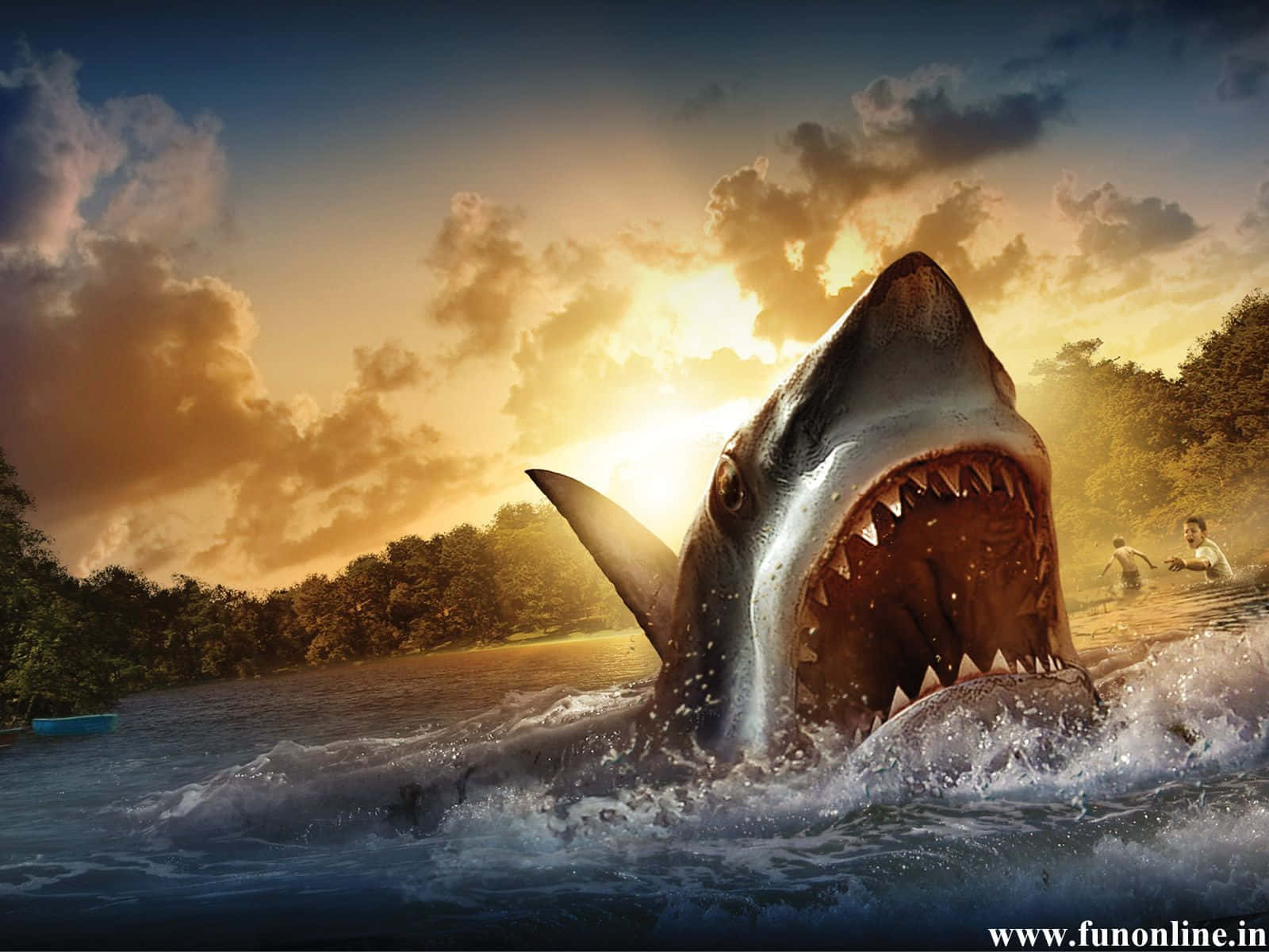 The Fearsome Scary Shark Background