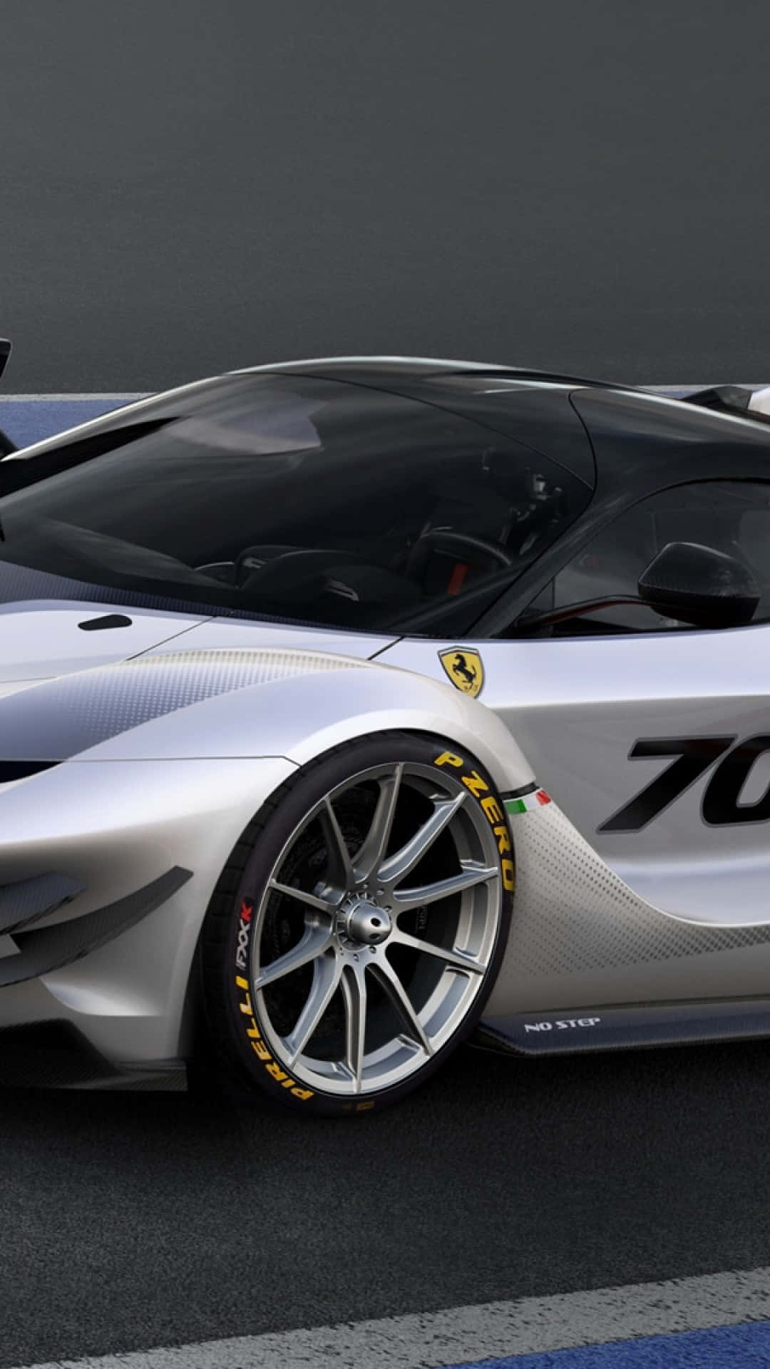 The Ferrari F12tr Concept Is Shown In This Image Background