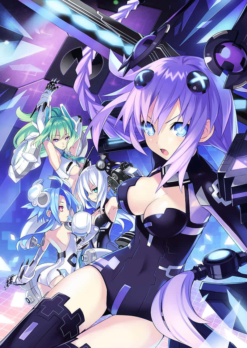 The Fierce Goddesses Of Hyperdimension Neptunia Are Ready To Battle! Background