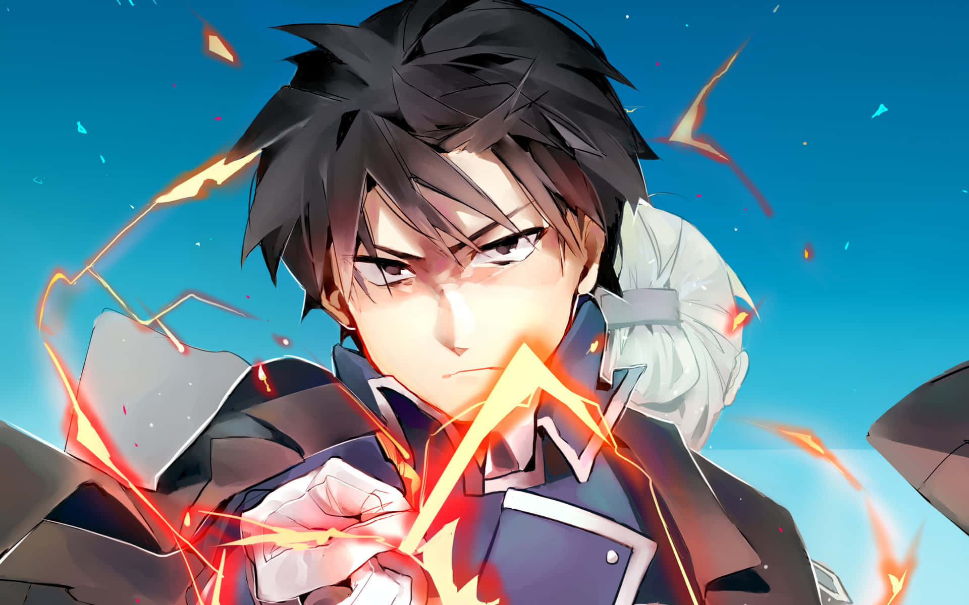 The Flame Alchemist - Roy Mustang Unleashes His Fiery Powers. Background