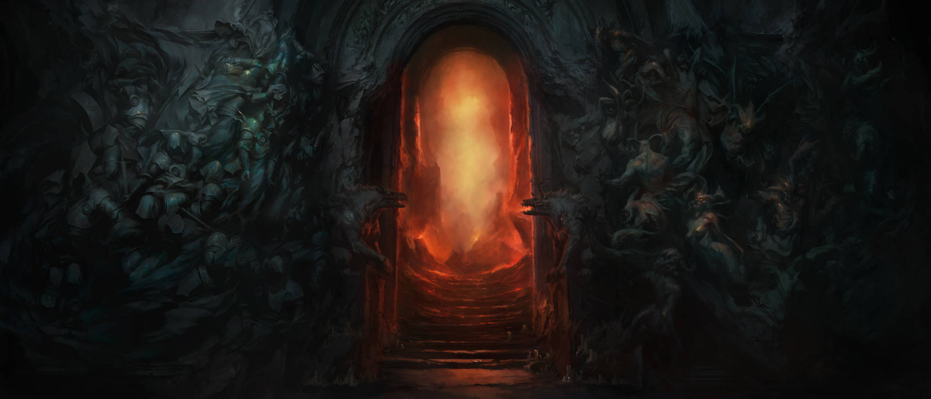 The Flaming Bowels Of Hell Background