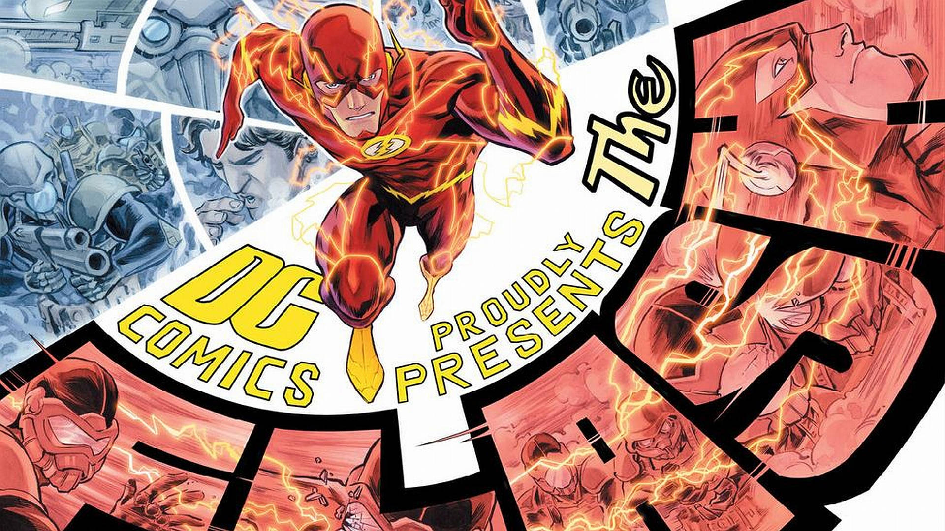 The Flash 4k Comic Art Background