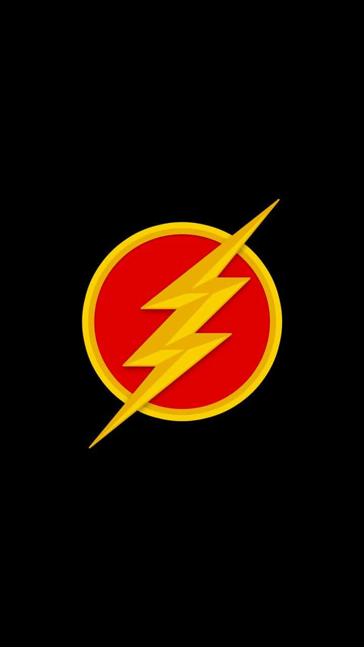 The Flash Logo Black Background Background