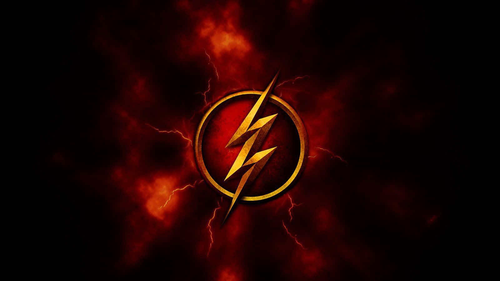 The Flash Logo On A Dark Background Background