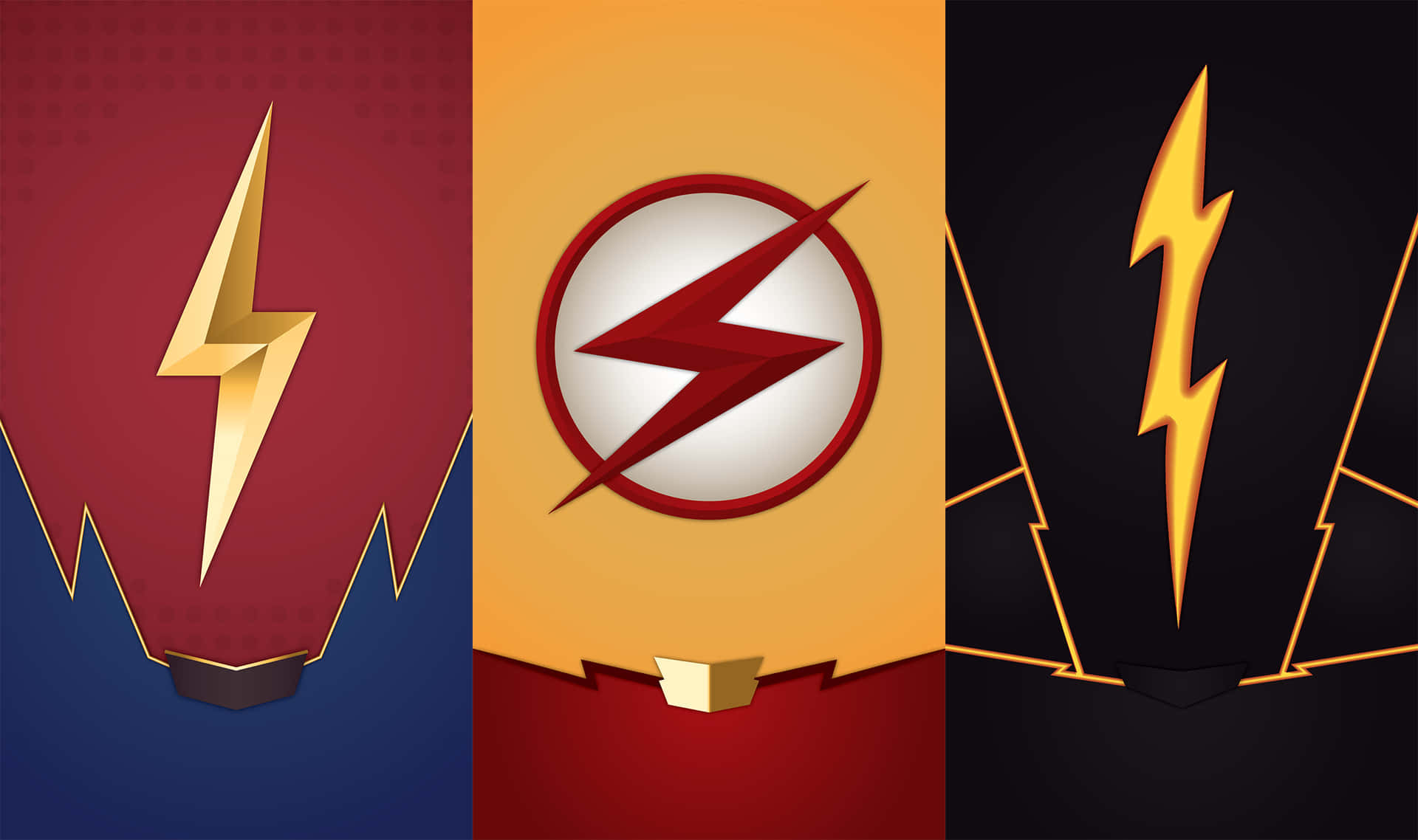 The Flash Logos Triptych