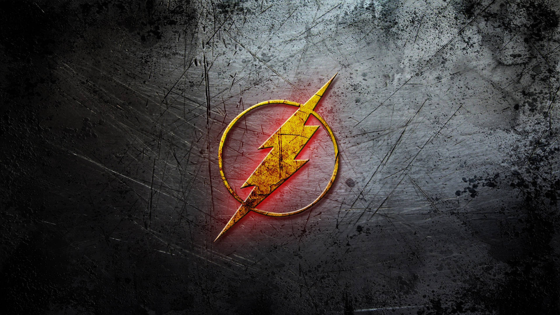 The Flash Movie Golden Lightning Logo Background