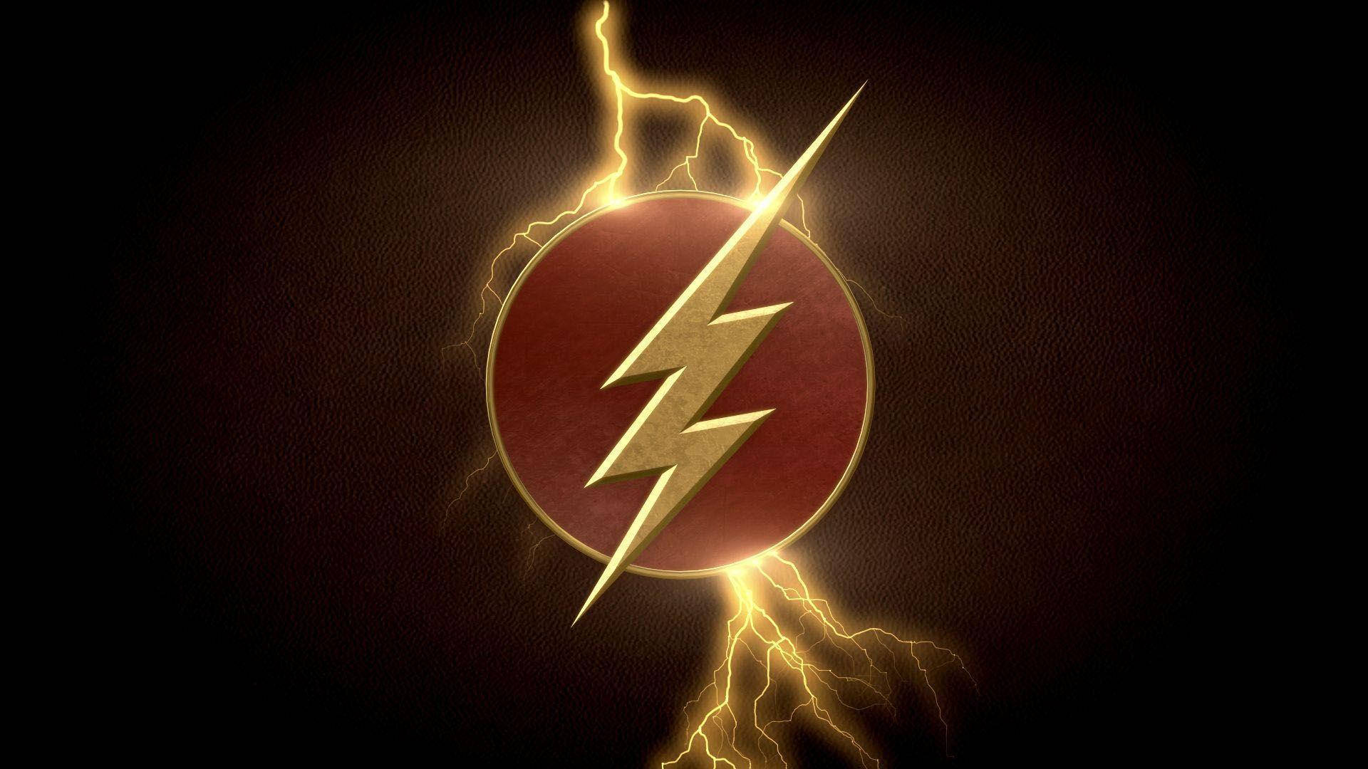 The Flash Movie Lightning Emblem Background