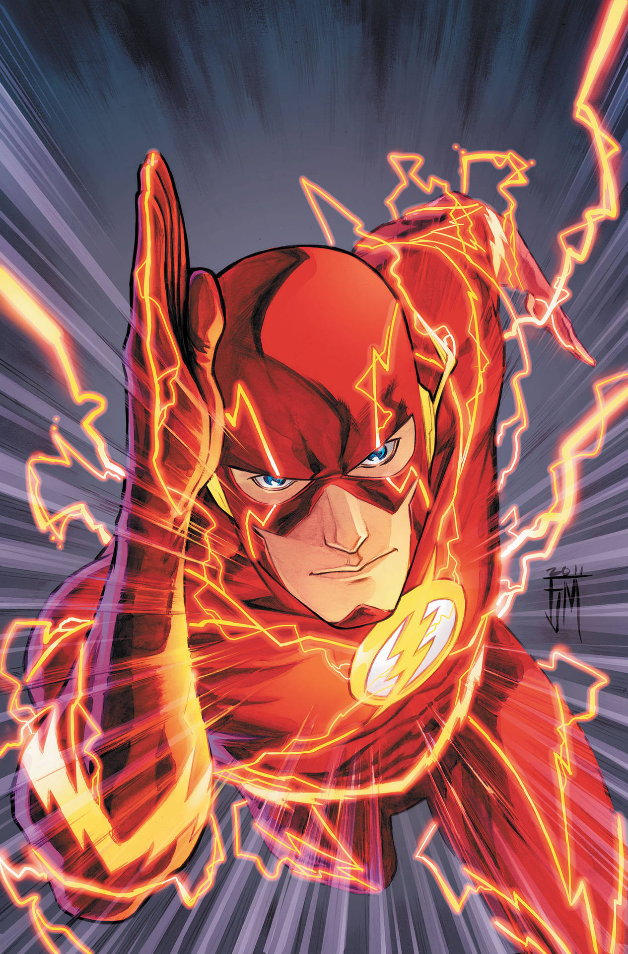 The Flash Running Fast Drawing Background