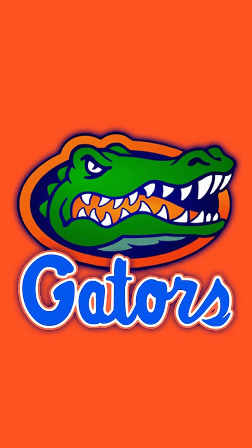 The Florida Gators Logo On An Orange Background Background