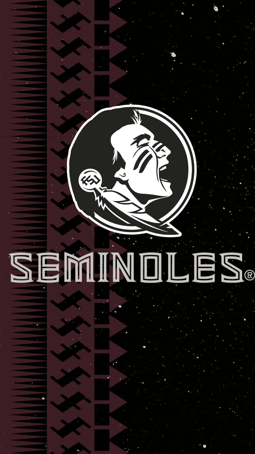 The Florida State Seminoles Logo On A Black Background Background