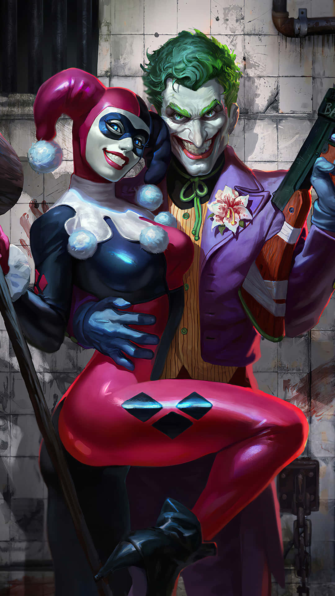 The Forbidden Love Between Joker And Harley Quinn Shines Brightly In Suicide Squad. Background