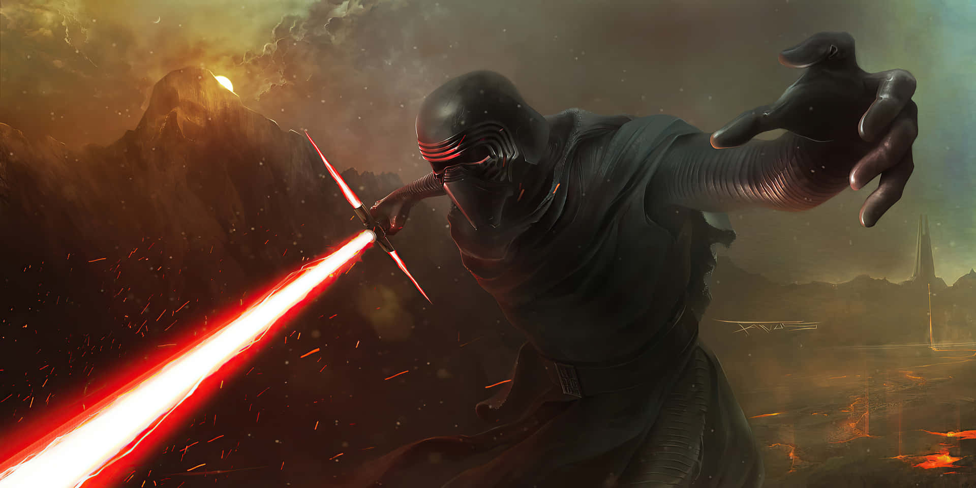The Force Is Strong With Kylo Ren Background